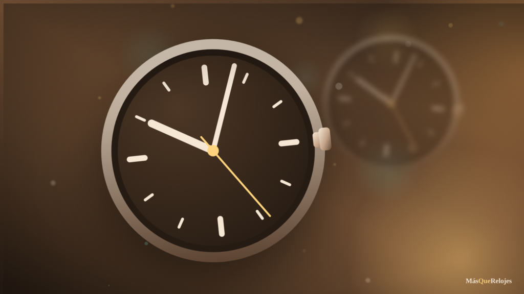 Reloj Daniel Wellington de esfera minimalista sobre fondo cálido